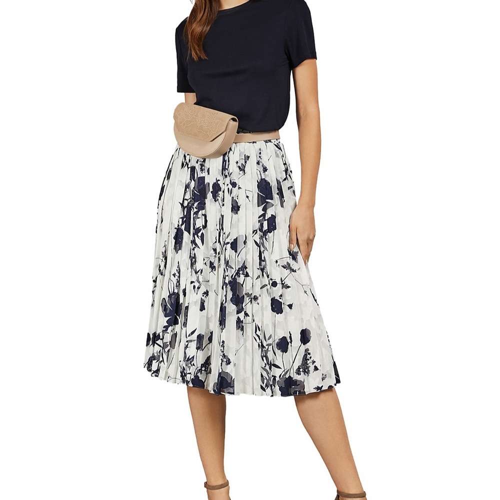 Floral Print Midi Skirt